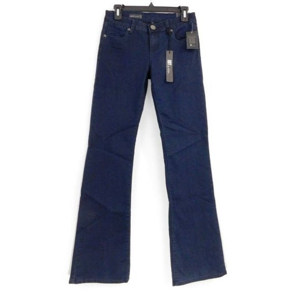 Kut From The Kloth Womens Josephine Boot Cut Jeans Blue Pockets Slim Fit 2 New - Picture 1 of 10